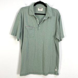 Linksoul Mens Large 100% Luxury Cotton Green Golf Polo Shirt Short Sleeve Top